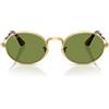 Ray-Ban Occhiali da Sole RB3931 001/4E x ASAP Rocky Oro Arista/Verde Unisex 54/21/145