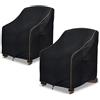 LSongSKY Adirondack - Coprisedia da esterno, impermeabili, resistenti, per sedie da esterno, 76 x 86 x 91 cm, colore: nero