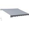 Outsunny Tenda da Sole 2.5x2m con Braccio Avvolgibile UV50+ Grigio e Bianco