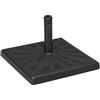 Outsunny Base per Ombrellone da Giardino in Resina e Metallo, Basamento per Ombrellone con Manopola Integrata, Supporto per Ombrelloni con Pali Ø32/38/48 mm, per Esterno e Patio, Peso 19 kg, Nero