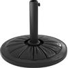 Outsunny Base per Ombrellone Rotonda Ø43cm, Basamento da 13kg in Cemento per Pali da 32/38/48mm, Nero