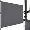 tectake® tenda da sole per esterno verticale, tende da sole per esterno frangivista balcone senza fori, con manovella, poliestere opaco, protezione UV, aste telescopiche - 200 x 310 cm, Nero