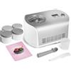 Springlane Kitchen SPRINGLANE - Gelatiera Elli, 1,2 l, con compressore autorefrigerante da 135 W, macchina per gelato in acciaio inox con contenitore del gelato rimovibile, incluso ricettario (gelatiera + 4 contenitori