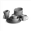 Springlane Kitchen SPRINGLANE Servizio di stoviglie in porcellana (Antracite, Set di stoviglie 16 pezzi)