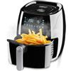 tectake® Friggitrice ad Aria Yaiza, Schermo a Sfioramento Intuitivo, Sei Tasti Programma, Forno Friggitrice ad Aria, Cestello, Ricettario per Friggitrice ad Aria, Air Fryer, Elettrodomestici Cucina
