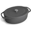 Springlane Kitchen Cocotte in ghisa (Misty Cliff, ovale, 33 cm, 6,5 L)