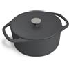Springlane Kitchen Cocotte in ghisa (Misty Cliff, tondo, 24cm, 4 L)