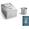 Springlane Kitchen SPRINGLANE Gelatiera Emma 1,5 L con compressore autoraffreddante 150 W, in acciaio inossidabile con contenitore per il ghiaccio rimovibile (Argento - 1 contenitore, 1.5 L)