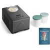 Springlane Kitchen SPRINGLANE Gelatiera Emma 1,5 L con compressore autoraffreddante 150 W, in acciaio inossidabile con contenitore per il ghiaccio rimovibile (Antracite - 2 contenitore menta, 1.5 L)
