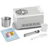Springlane Kitchen SPRINGLANE Gelatiera e yogurtiera Elisa con compressore autoraffreddante (Argento/Contenitore acciaio inossidabile, 180W)