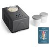 Springlane Kitchen SPRINGLANE Gelatiera Emma 1,5 L con compressore autoraffreddante 150 W, in acciaio inossidabile con contenitore per il ghiaccio rimovibile (Antracite - 2 contenitore grigio, 1.5 L)