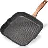 STONELINE® - Bistecchiera Back to Nature 28 x 28 cm, con 2 beccucci, adatta a induzione