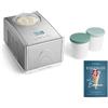 Springlane Kitchen SPRINGLANE Gelatiera Emma 1,5 L con compressore autoraffreddante 150 W, in acciaio inossidabile con contenitore per il ghiaccio rimovibile (Argento - 2 contenitore menta, 1.5 L)