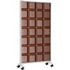 KÖNIGHAUS Pannello riscaldante decorativo Könighaus apparecchio da pavimento 1200 | 18-29 m², motivo: Cioccolato, pannello riscaldante mobile, piedini, caldo in 2 minuti
