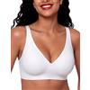 Bresdk Reggiseno da Donna con Scollo a V Profondo e Senza Ferretto Bralette Push-Up Senza Cuciture, Comoda e Imbottita Ideale per Seni Generosi