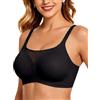 Bresdk Reggiseno Senza Ferretto da Donna per Seni Abbondanti Alto Sostegno, Effetto Push-Up, Senza Cuciture, Confortevole, Classica Bralette Imbottita in Mesh