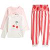 Marks & Spencer Confezione da 2 Pigiami con Grafica Frutta in Puro Cotone Ragazze