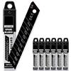 Carehabi Lame Taglierino 18mm 60 Pezzi - Lame di Ricambio in Acciaio SK5 Nero - Extra Affilate a Spezzare per Cutter Professionale, Bricolage e Fai da Te - Con Custodia