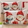 PETTI Artigiani Italiani - Coppia di Federe Cuscino 50x80 cm in Microfibra, Federe Natalizie, Cuscini Arredo di Natale Camera da Letto, Divano, Salotto, Set 2 Fodere Copricuscino, Federa Pupazzo 02