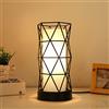 Goeco Lampada da Tavolo Comodino Vintage Stile, Lampada da Scrivania in Ferro per Feste Regalo Giardino Interno Camera da Letto, con Spina e Interruttore, Lampadina E27 Non Inclusa