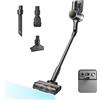 DREAME R20 Pro-A Aspirapolvere Senza Fili, Taglia Peli E Capelli, Pieghevole a 90°, Schermo LED, Aspira a 600 W/26.000 Pa, Tappeti E Pavimenti, Illuminazione CelesTect, Fino a 90 Minuti di Autonomia