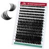 FADVAN Ciglia Finte Ciuffetti - 280pcs Extension Ciglia Fai Da Te Curvatura D Ciglia Naturali - Lash Clusters (100P-0.07D, Mix 8-16mm)