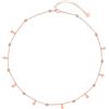 day berlin day.berlin collana Sun da donna placcata oro rosa 18k, 40+5cm regolabile con medagliette e palline, catena sottile in acciaio inox 316L, senza nichel e resistente all'acqua