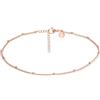 day berlin day.berlin cavigliera Point donna elegante con piccole sfere, design delicato e luminoso, lunghezza regolabile 22+5cm, acciaio inox 316L impermeabile, oro rosa placcati 18k