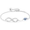 LOUISA SECRET Bracciale Donna Festa della Mamma Argento 925 Braccialetto Infinito Bracciali Cuore Gioielli Compleanno Regalo per Lei (X, Acciaio inossidabile)