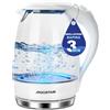Aigostar Bollitore Elettrico Vetro Bianco 1,7 Litri - Bollitura Rapida Electric Kettle 2200W, illuminazione a LED, Vetro Borosilicato, Senza BPA, Filtro Anticalcare, Spegnimento Automatico
