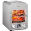 Klarstein Hannibal - Griglia ad Alta Temperatura, Indoor, Interni, Potenza: 2.200 W, 200-850 °C, Elemento a Infrarossi, CharForce System, Superficie: 18,5 x 30 cm, Display LED, Timer, Argento