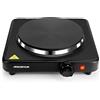 Aigostar Piastra Elettrica per Cucinare 1500W, Fornello Elettrico Portatile in Ghisa a Riscaldamento Rapido, Temperatura Regolabile, Ideale per Campeggio, Ufficio e Moka, Piedini Antiscivolo, Nero