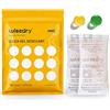 wisedry 50 grammi [4 confezioni] silice gel bustine Desiccant riutilizzabile con microonde Fast rinnovabile in 2 minuti e Dall'arancione al verde indicando Carta assorbente per l'umidità
