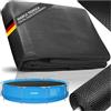 tectake® Pellicola Solare Piscina, Ø 250 cm, Copripiscina Rotondo, da Ritagliare, Protegge e Riscalda, Riscaldamento Ecologico, Sicurezza e Pulizia, Adattabile a Piscine Esterne, Maneggevole - Nero