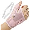 BraceUP Tutore Pollice destro e sinistro - Tutore Rizoartrosi, Supporto e Stecca per Spica per le mani, Artrite, Tendinite, Sollievo dal Dolore del Tunnel Carpale e Distorsione del Pollice (Rosa)