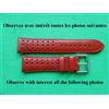 Morellato 22 MM Solido Braccialetto Rosso Pelle Autentica Racing Rally Acqua Resistente,