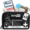 Upgrade4cars 2 x Upgrade4cars Kit di Pronto Soccorso 2026 per Auto Casa Viaggio Trekking ecc. Cassetta Medica Primo Soccorso Completo Portatile Rosso Borsa di Emergenza Completa per tutta Europa