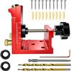 LENWISYF Dima per Fori Legno, Regolabile Dima per Spinatura Legno Set di Maschere per Fori Tascabili con 2 Punte per Lavorazione del Legno, Mobili, Punzonatura fai da te
