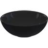 vidaXL Lavabo nero lucido Ø 28x10 cm ceramica, lavabo da banco, lavapani, lavello, lavello da banco, lavabo in ceramica