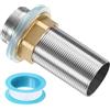 QUARKZMAN Prolunga Per Rubinetto Montaggio 8cm x 32mm Tubo Acciaio Inox Prolunga Rubinetto Kit Dado Di Blocco Filettatura Allungamento Fissaggio Piedino Alto Con Dado Rialzato E Guarnizioni