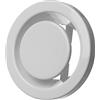 LIRAST Ø 100mm Bianco Diffusore di Scarico in Metallo - Valvola a Disco Regolabile - Con clip a molla - Rotonda Griglia di Ventilazione