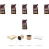 HOFFCAR Kit tagliando 4 FILTRI e 6L OLIO M compatibile con Ford S-Max 2.0 Tdci 96kw dal 2006