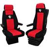 SABA Coprisedile Auto per Scania R-Reihe dal 2004, kit 1+1, Rosso