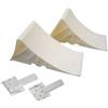 FILBA Tripus - Set di 2 bloccaruote comprensivi di supporto con portata da 1600 kg, colore bianco