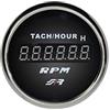 Simoni Racing Strumento TM/C Contagiri 0-9999, RPM 52 mm Contagiri Digitale per Auto o Camion, per Motori Diesel e Benzina, Retroilluminazione Rossa