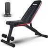 PASYOU Panca Palestra Multifunzione, 7 in 1 Panca Pesi Regolabile,Panca Addominali, Panca Piana Pieghevole Fitness Adatto per Casa e Palestra, 230Kg Capacità di Peso