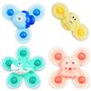 Vicloon Giocattolo a Ventosa per Bambini, 4pcs Giocattoli Sensoriali per Vasca da Bagno, Animali Colorati Spinning Top per Il Bagnetto per Bambini, Sollievo dall'Ansia Regali (Oceano)