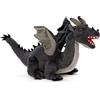 Uni-Toys - Drago grigio - 34 cm (lunghezza) - Peluche