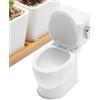 Yhsioaklo Giocattolo sedile del water | WC in miniatura | Toilette per bambole | Bambola bambola ciotolà con filo per la casa delle bambole