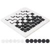 Radicaln Marble Checkers Gioco da tavolo da 15 pollici Set di checker a 2 giocatori fatti a mano bianco e nero, Set di giochi da tavolo - Elegante vacanza